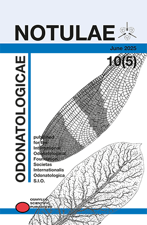 Cover Notulae odonatologicae 10(5)